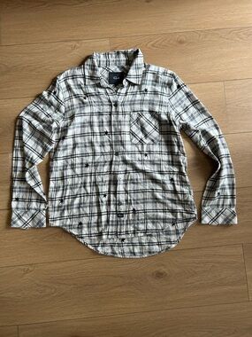 Riley Plaid Button-Down Shirt with Star Embroidery